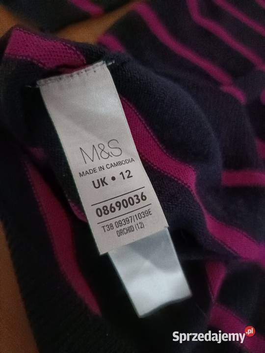 Sweter w paski 40 długi