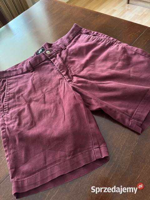 Spodnie męskie HM krótkie bordo 17080A z Odzież i bielizna męska Częstochowa sprzedam