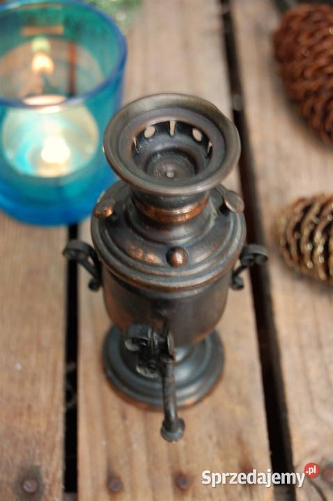 Samowar miniatura figurka metaloplastyka Rosja