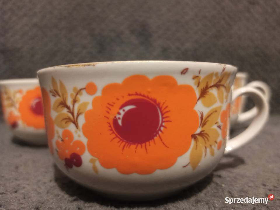 4 filiżanki do kawy herbaty porcelana PRL w Akcesoria do kawy Dom i Ogród Warszawa