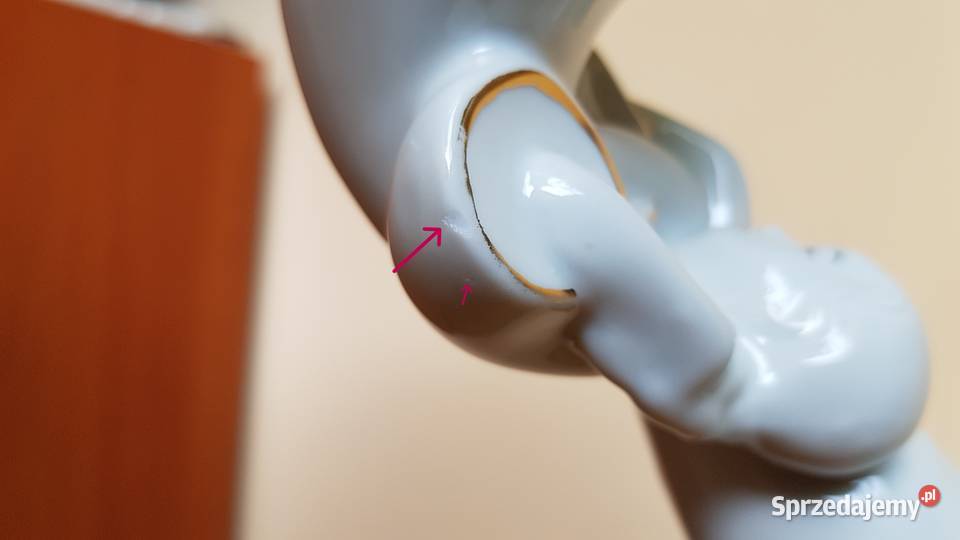 Lampa figurka Róg obfitości Ćmielów porcelana Dąbrowa Górnicza