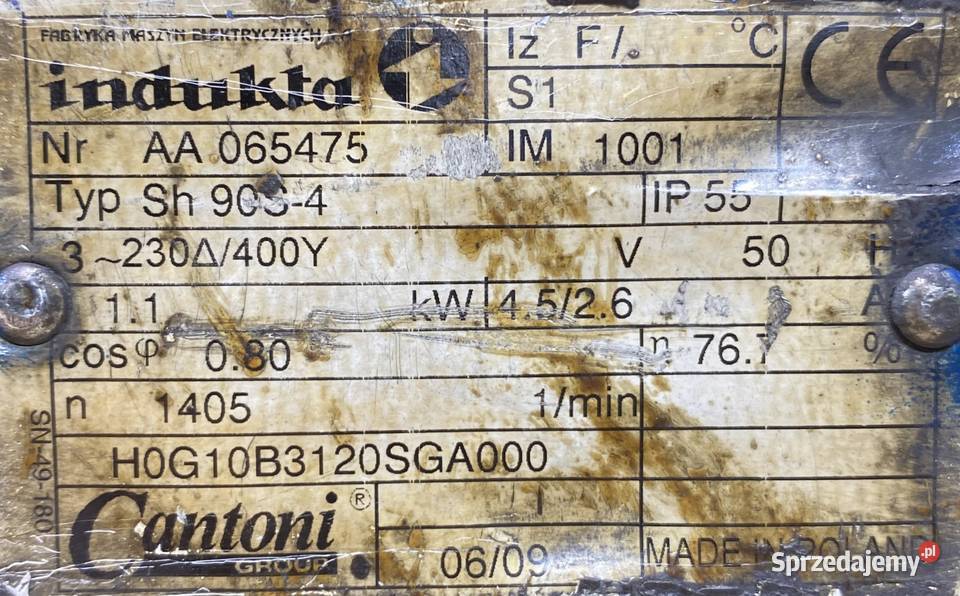 silnik elektryczny 11kW 1405obr 3fazowy INDUKTA Pigża sprzedam