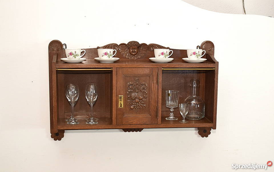 Stara dębowa półka szafka wisząca wysyłam Świdnica