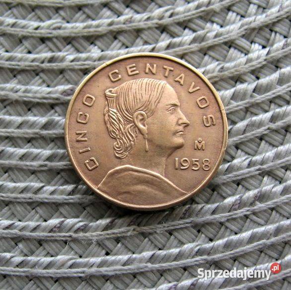 Meksyk 5 Centavos 1958r wielkopolskie Kalisz