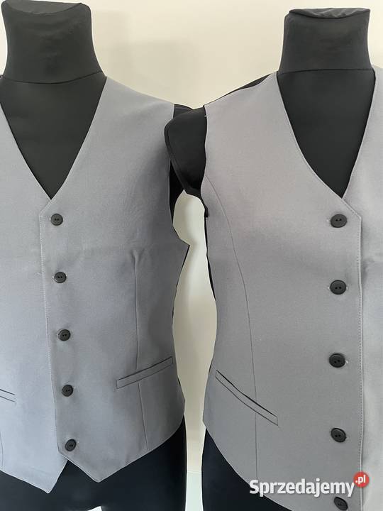 Kamizelki kelnerskie jasny grafit różne rozmiary dolnośląskie Wrocław