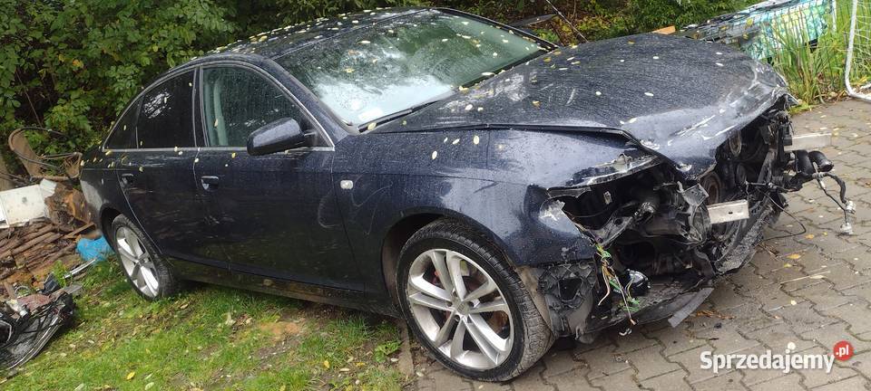 audi a6 c6 30 tdi4x4uszkodzony przódpali jeździ uszkodzony małopolskie Podłęże