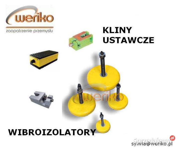 Kliny ustawcze do obrabiarek wibroizolatory Lubin