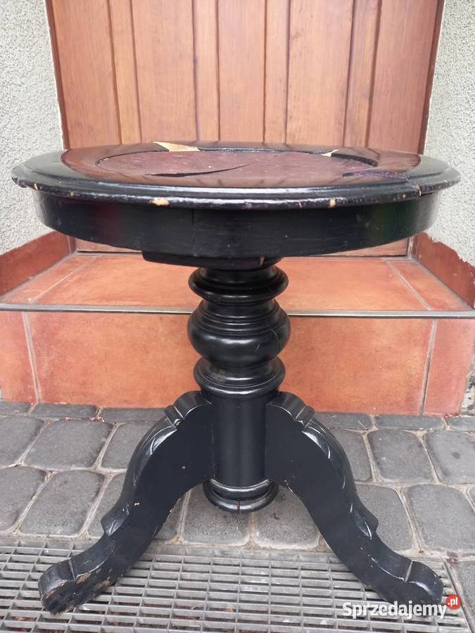 Stary uszkodzony taboret stołek obrotowy do Rawicz