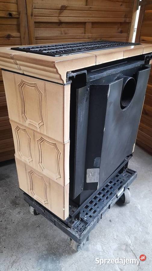 Piec kominek kaflowo żeliwny szamot Niemiecki Garby