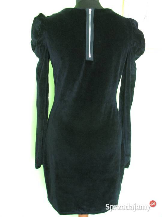 Sukienka czarna 40 42 biust 92 Aksamit Ołówkowa  Siedlce