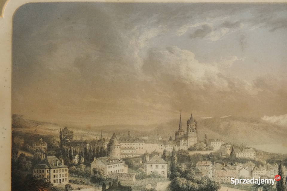 Pejzaż miejski grafika Lubin sprzedam