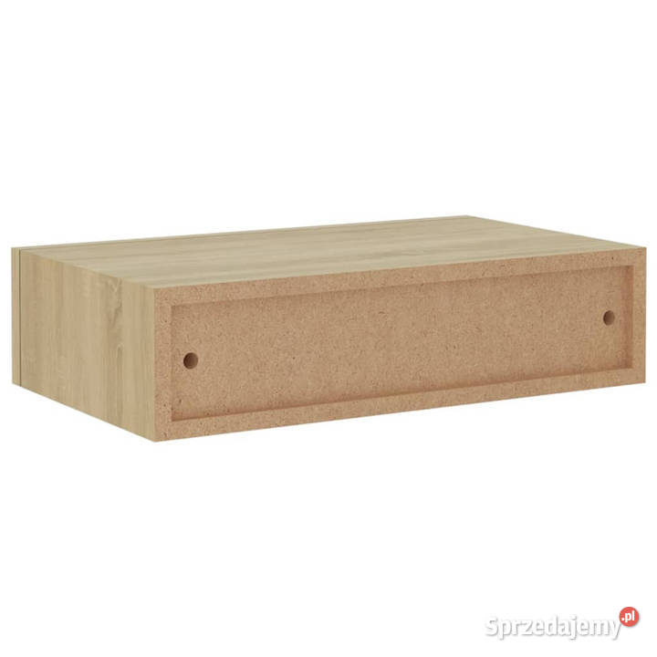 Półki ścienne z szufladą 2 dąb 40x235x10 MDF Warszawa