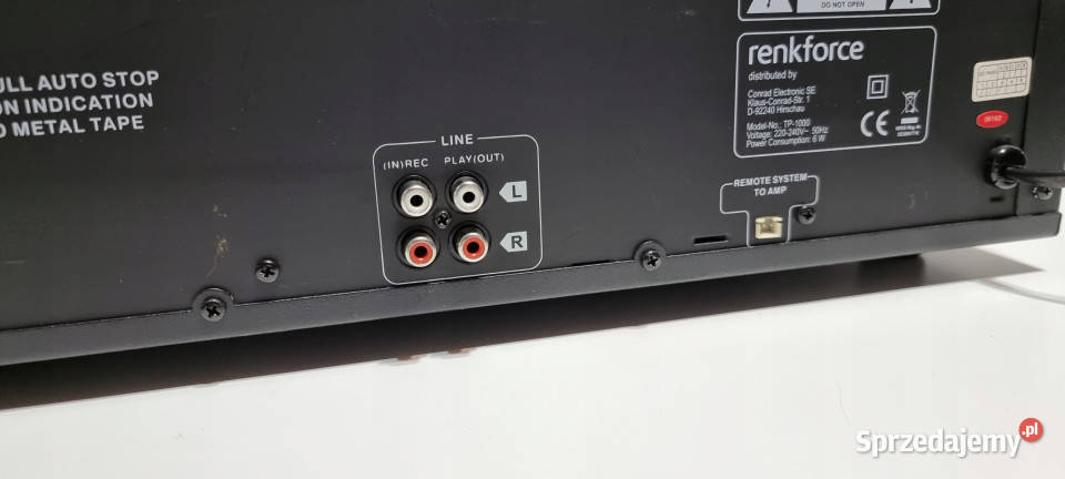 Renkforce magnetofon dwukasetowy TP1000 TP 1000 Międzychód