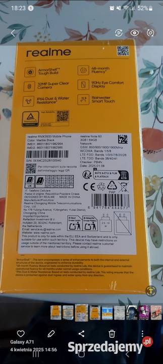 NOwy Smartfon realmi note 60 Bydgoszcz