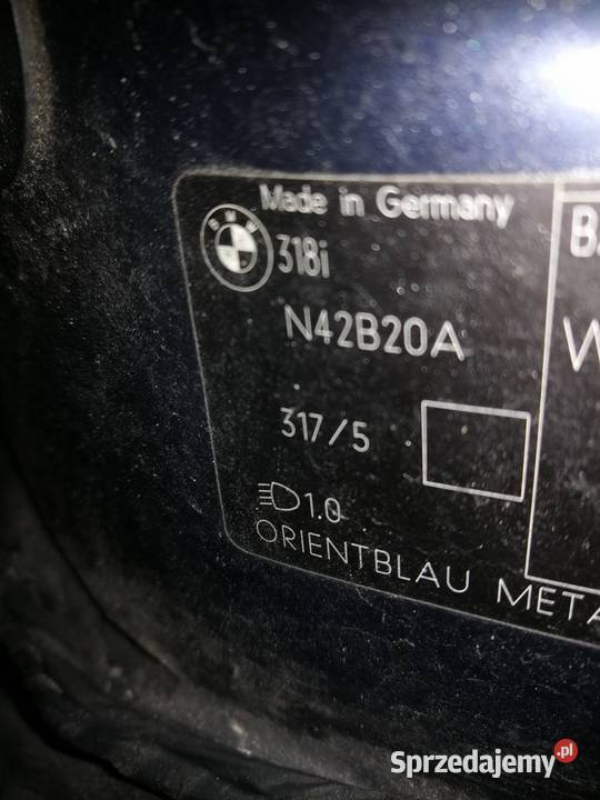 Bmw e46 lift maska przód orientblau metallic Aleksandrów Łódzki sprzedam
