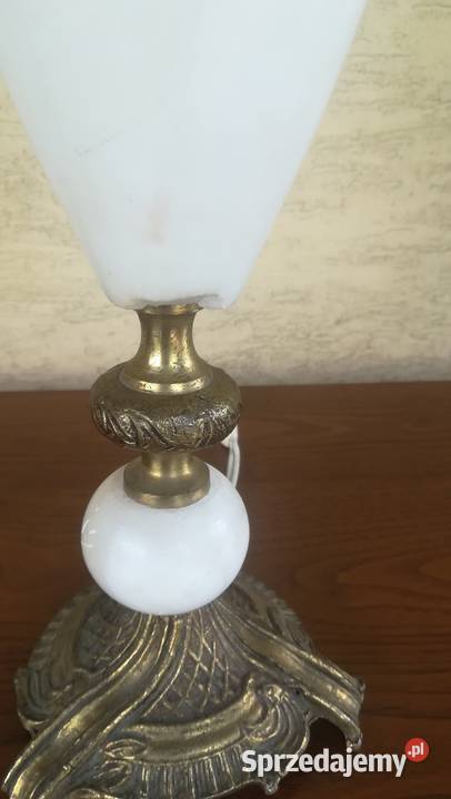 Lampka 8 stylowa lampa stołowa nocna mosiężna Garwolin sprzedam