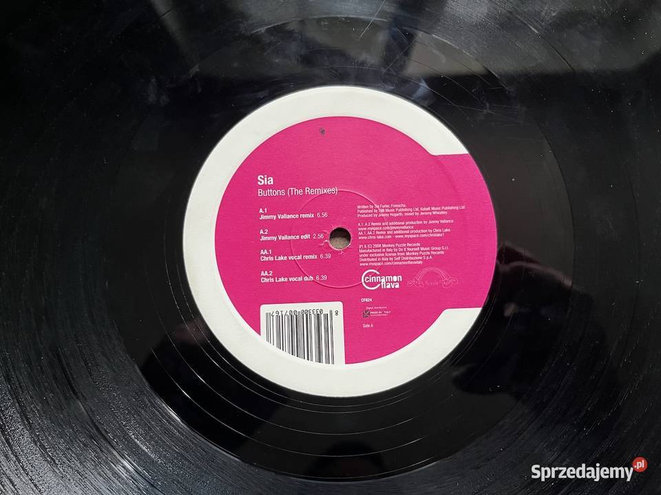 Sia Buttons The Remixes House MaxiSingle płyta winylowa Błażejowice sprzedam