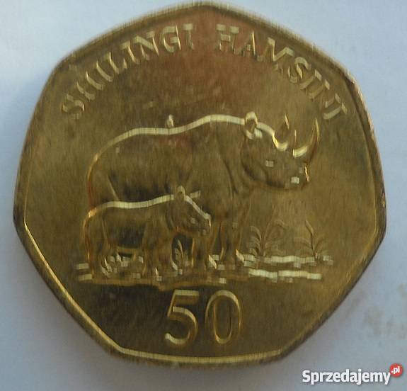 TANZANIA50 SHILLING2012 rNOSOROŻEC Numizmatyka mazowieckie Legionowo