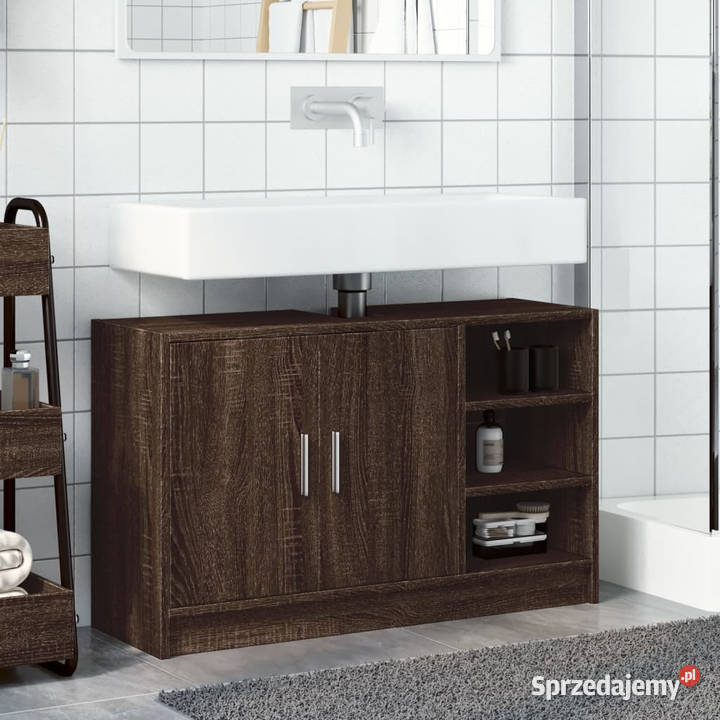 Szafka pod umywalkę brązowy dąb 90x29x55