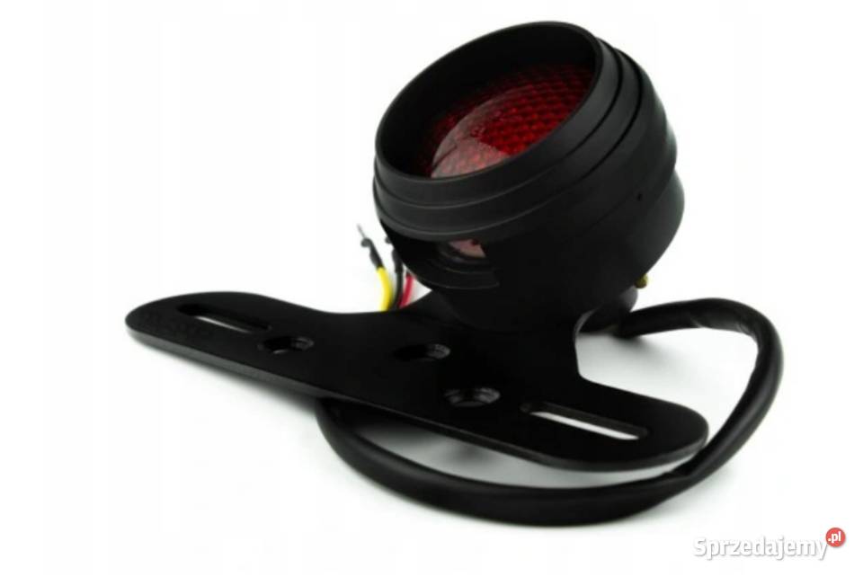 LAMPA MOTOCYKLOWA NA TYŁ TYLNA LED KOLOR CZARNY Części i akcesoria motocyklowe Sosnowiec