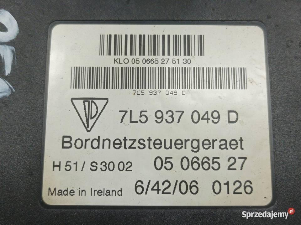 MODUŁ KOMFORTU 7L5937049D Porsche Cayenne I 2002 Komputery świętokrzyskie