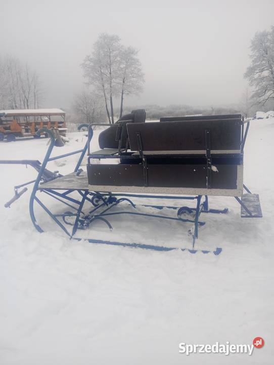 Sanie konne wysuwane kółka i hamulec Milejów