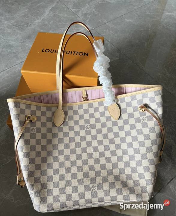 Torebka shopper Louis Vuitton Neverfull MM biała podkarpackie Rzeszów