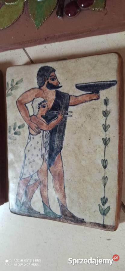 Kafel Emil Ruge Dania z ręcznie malowanym Antyki, Sztuka, Kolekcje Gdańsk