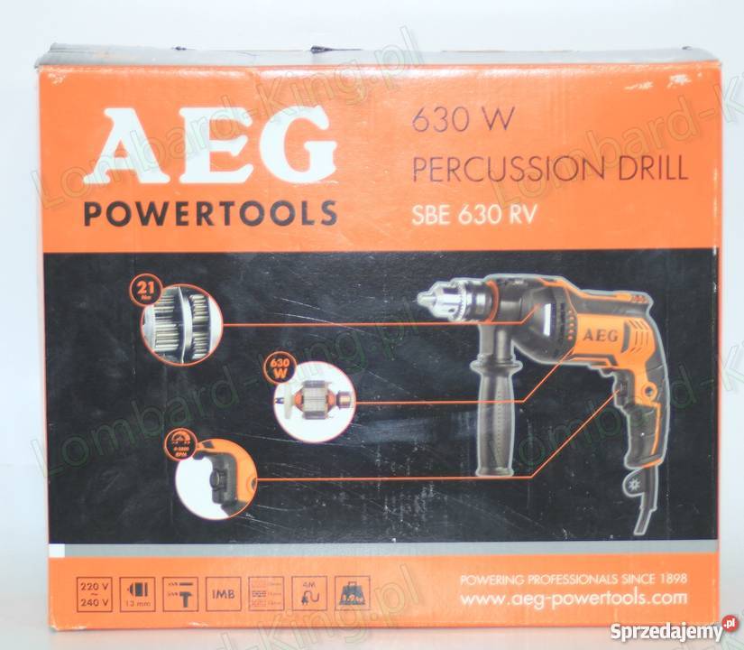 Wiertarka AEG powertools SBE 630 RV Nowa Pabianice sprzedam