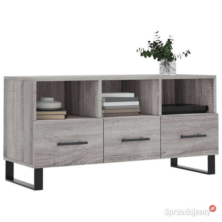 Szafka pod telewizor szary dąb sonoma 102x36x50
