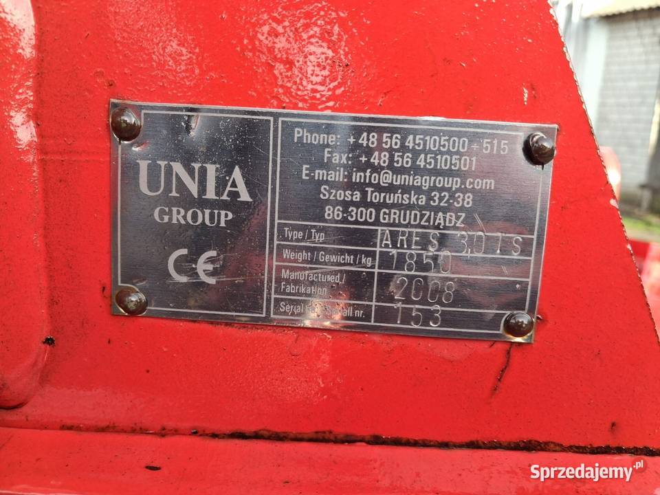 Agregat talerzowy unia ares ts 3 m agregat Agregaty Pabianice