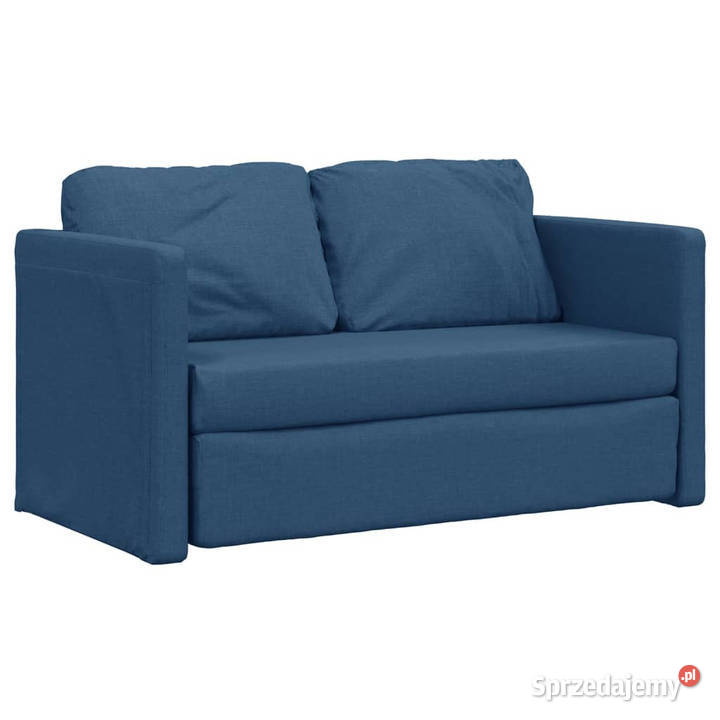 Sofa podłogowa 2w1 niebieska 112x174x55 tkanina Warszawa