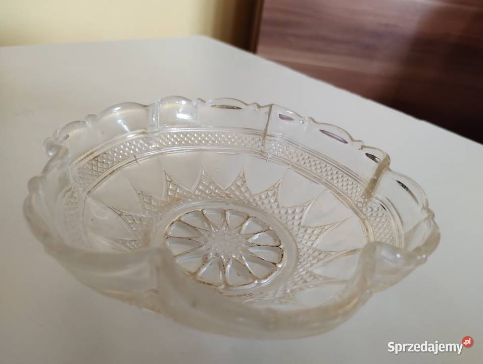 PRL salaterka art deco szkło mala Kutno