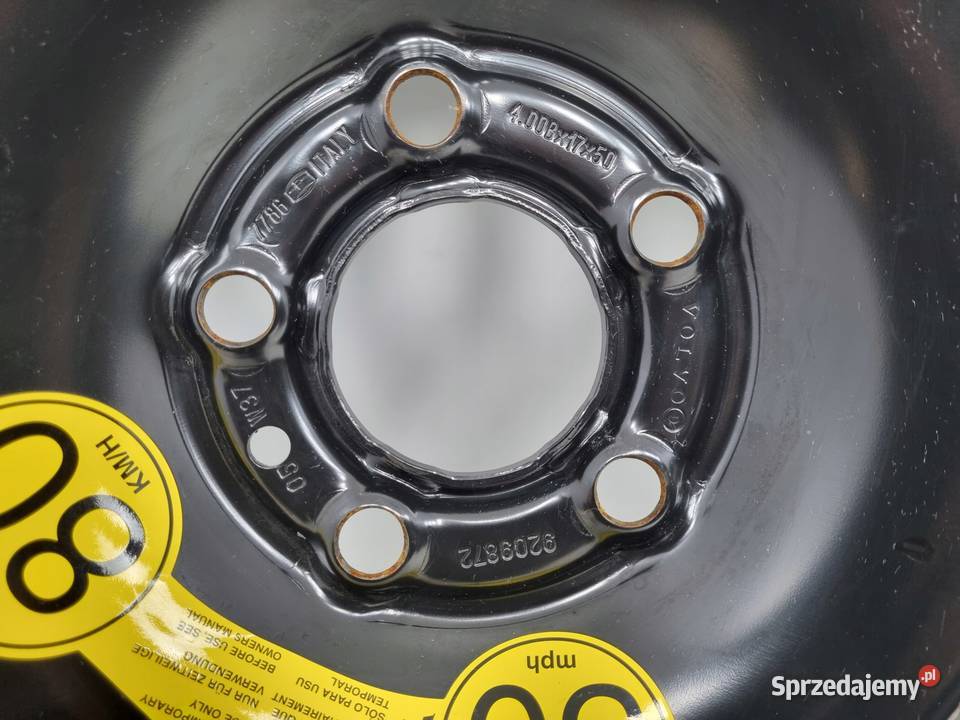 KOŁO DOJAZDOWE 12580 R17 9209872 5x108 sprzedam