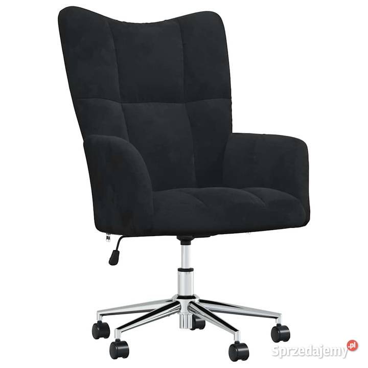 vidaXL Fotel czarny obity aksamitemSKU328167 mazowieckie Warszawa
