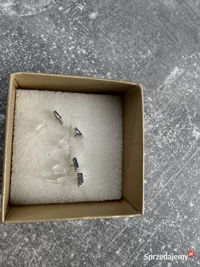 Kolczyki srebrne kwadraty Jasło sprzedam