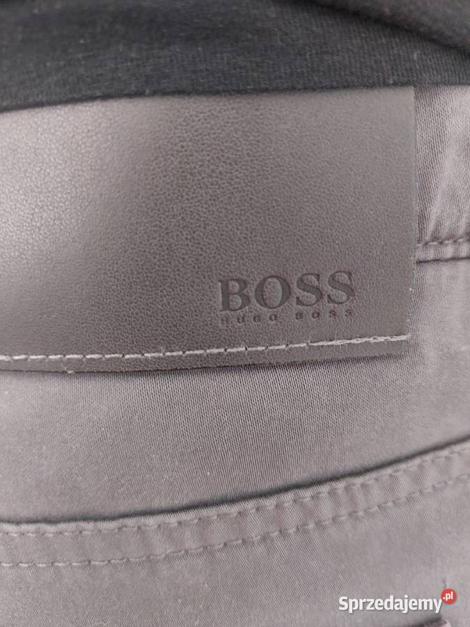 spodnie Hugo Boss męskie szare chinosy stretch