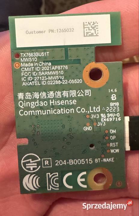 Moduł BT WIFI TX7663BU51T do HISENSE 55A6BG i