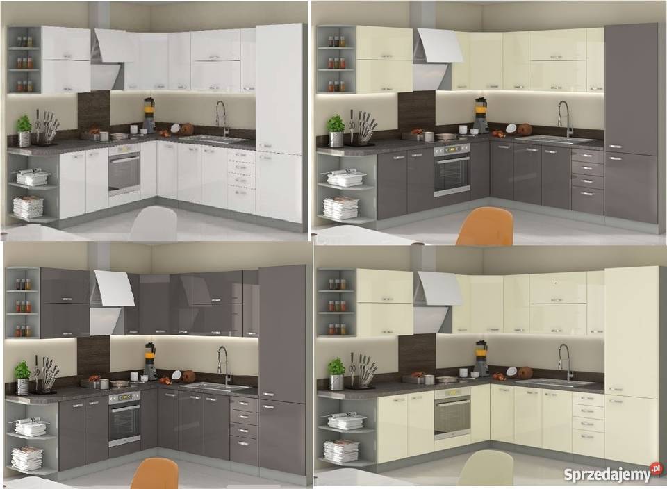 MebleSzafki kuchennekuchnia Bianca Grey Rose Komplety mebli Kępno