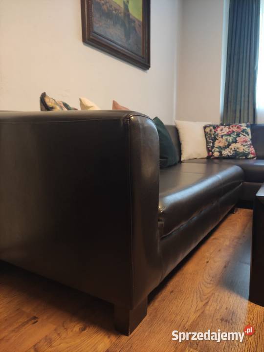 Zestaw komplet wypoczynkowy ECO skóra stan Racibórz sprzedam