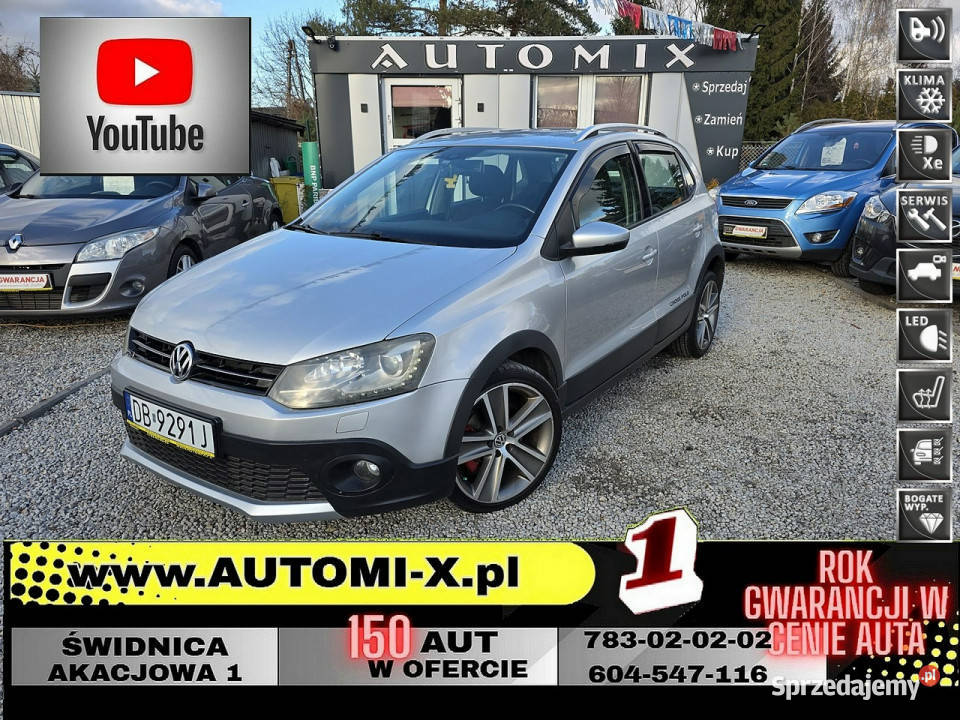 Volkswagen Polo Cross Śliczny Polo Cross 16105 elektrochrom. lusterko wst. Świdnica