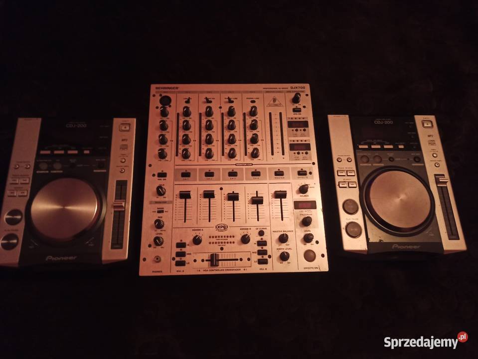 Zestaw DJ 2x Pioneer CDJ200 mikser Behringer