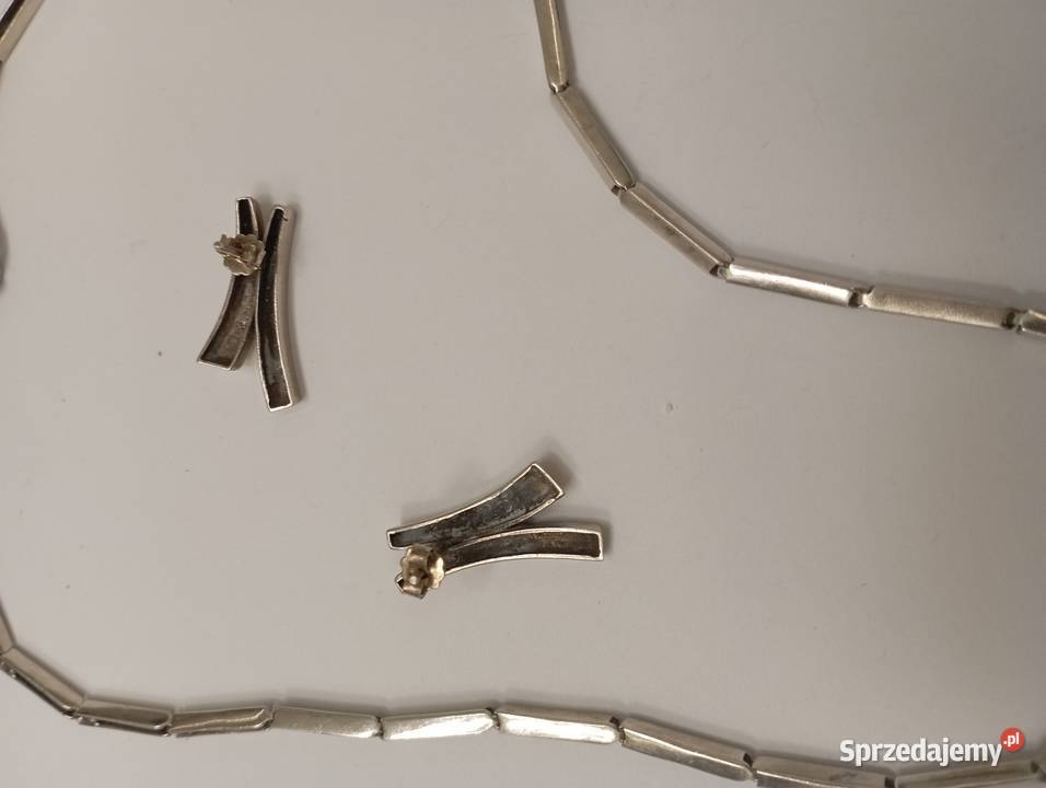 Komplet srebrny naszyjnik i kolczyki
