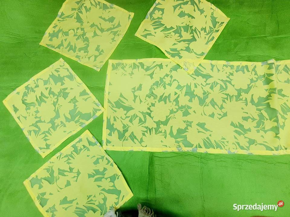 Zestaw na Wielkanoc Bieżnik i 4 serwetki Ażurowy Piaseczno sprzedam