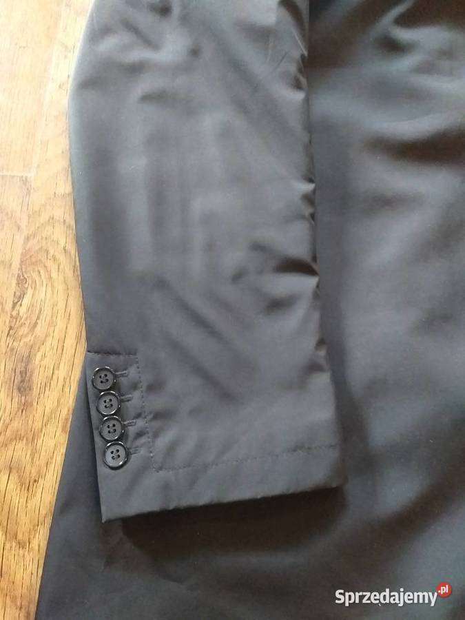 Czarny męski płaszcz biznesowy FF 48176 śląskie Katowice sprzedam