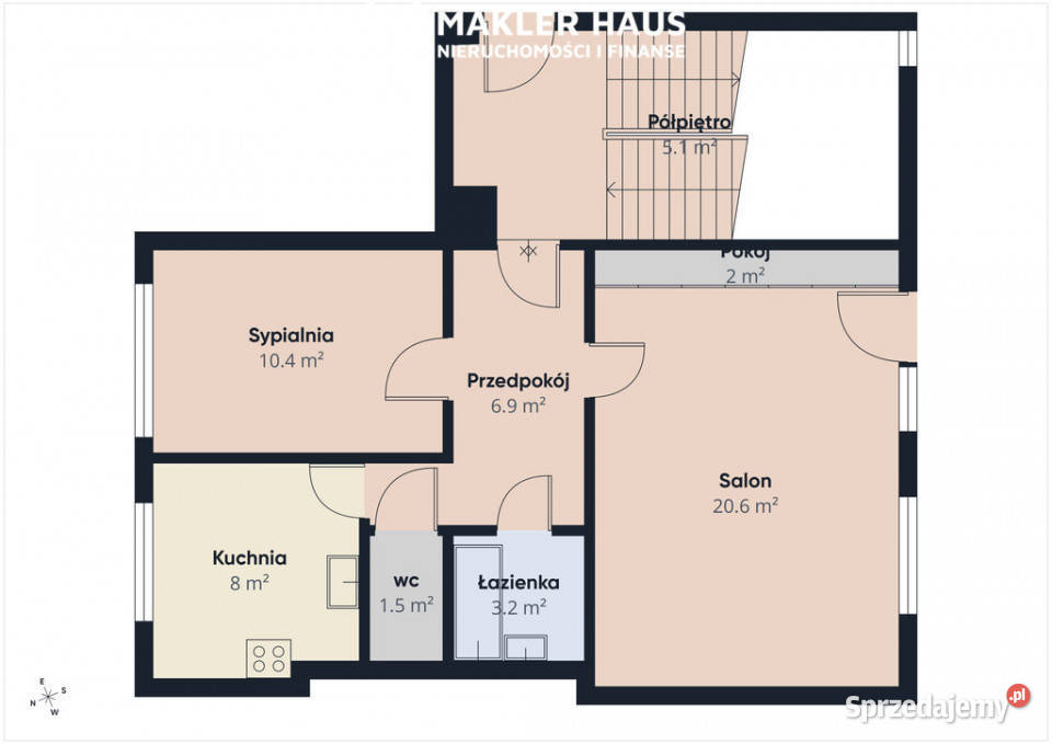 Mieszkanie z dużym salonem Lityńskiego Suwałki 53.9m2