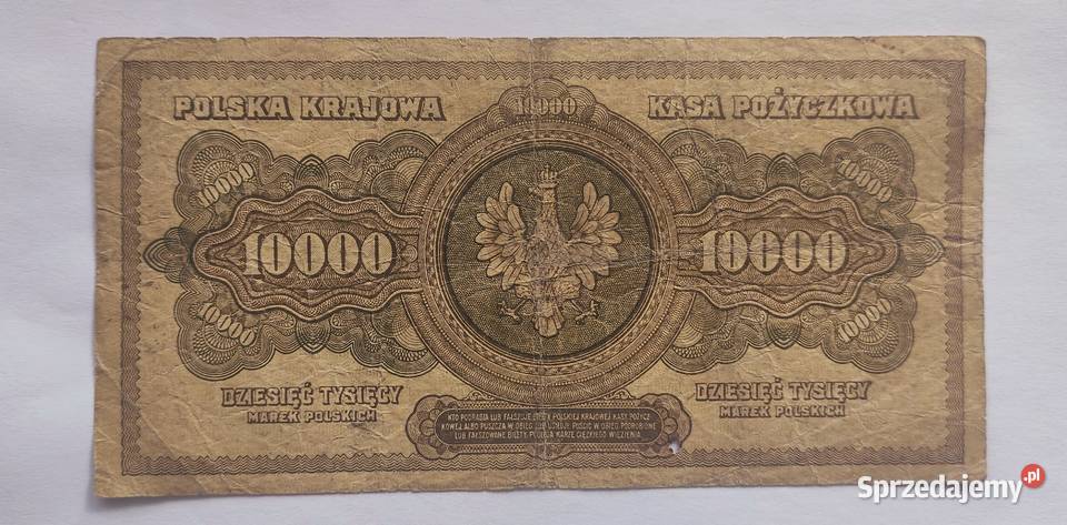 Banknot 10000 Marek Polskich 1922 ser K Numizmatyka Pruszków