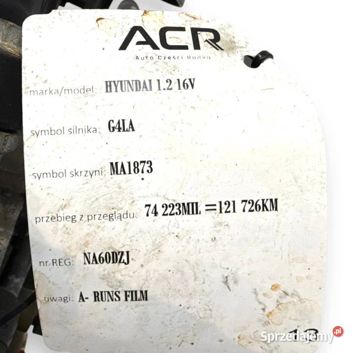 SILNIK G4LA Hyundai i10 i20 i30 Kia Picanto II lubelskie Chełm