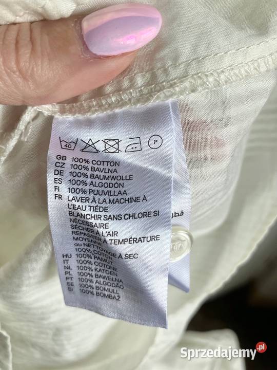 Nowa kremowa bluzka bawełna HM bufki XS podkarpackie