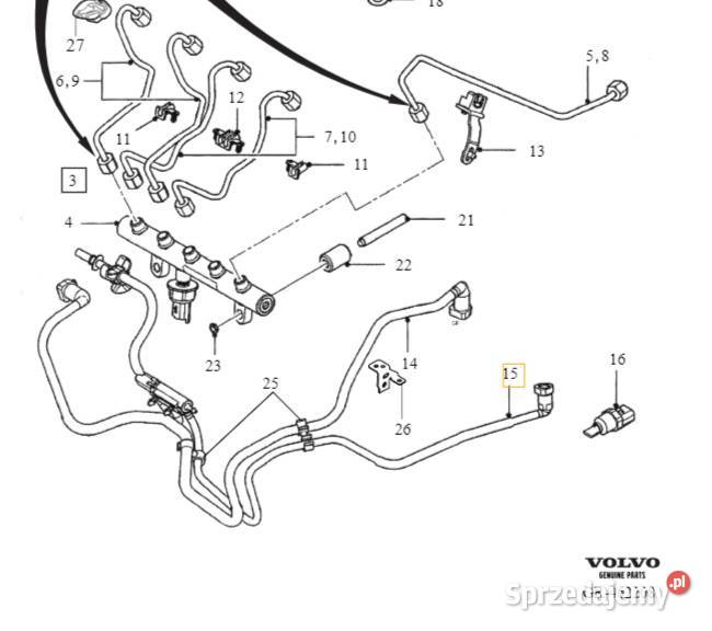 VOLVO C30 S40 V50 C70 przewod paliwowy powrotny Bielany Wrocławskie